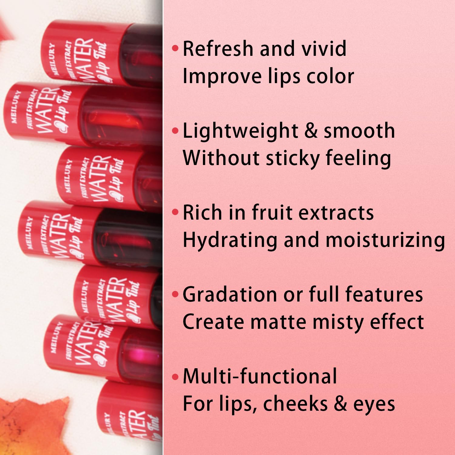 Meilury Long-Lasting Lip Makeup provides all-day color without frequent touch-ups.