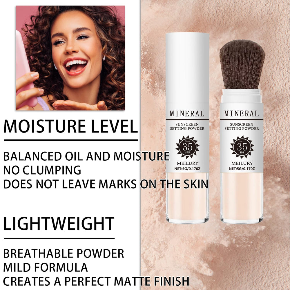 Meilury oil-control powder helps keep makeup balanced on oily skin