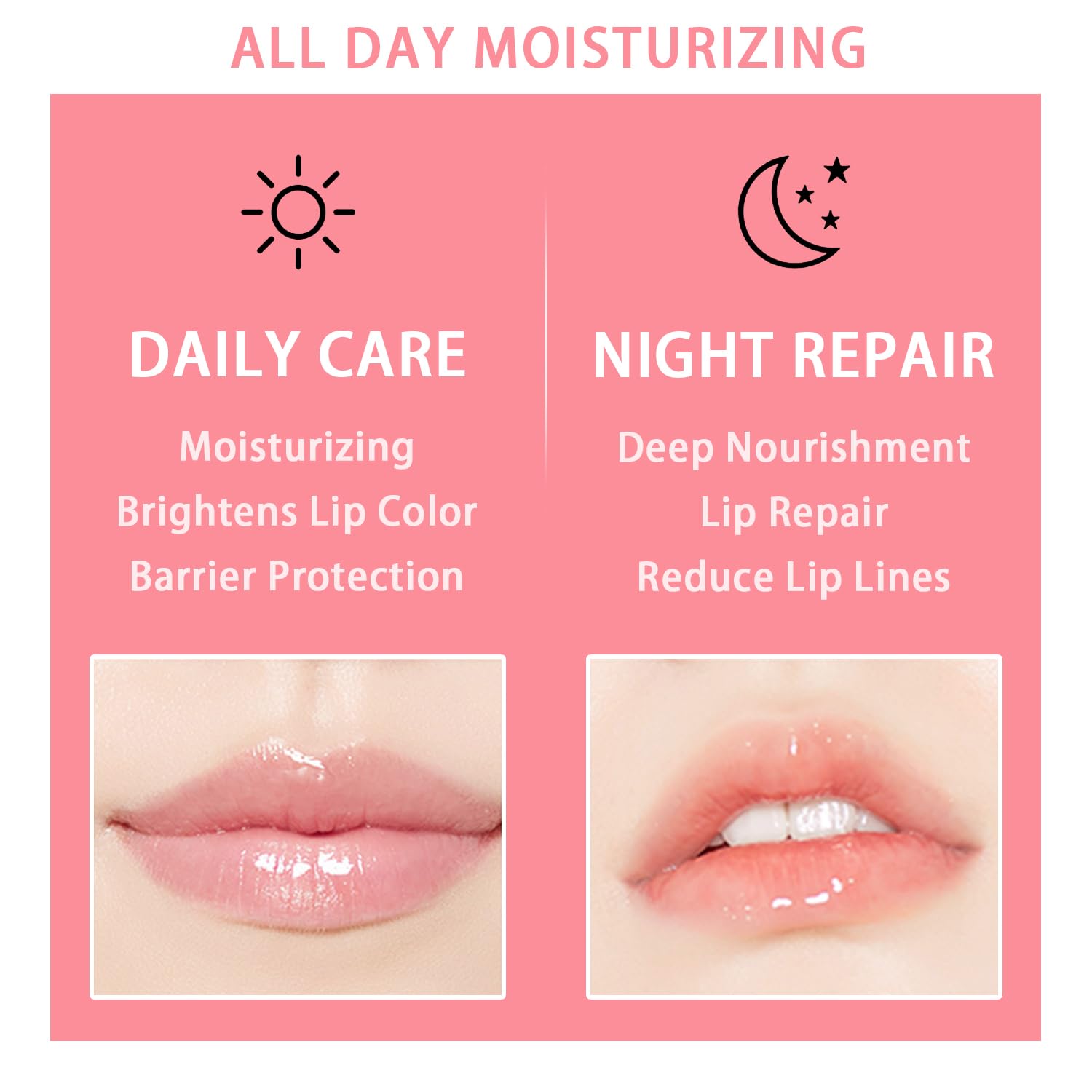 Meilury overnight lip mask applied before bed for morning softness
