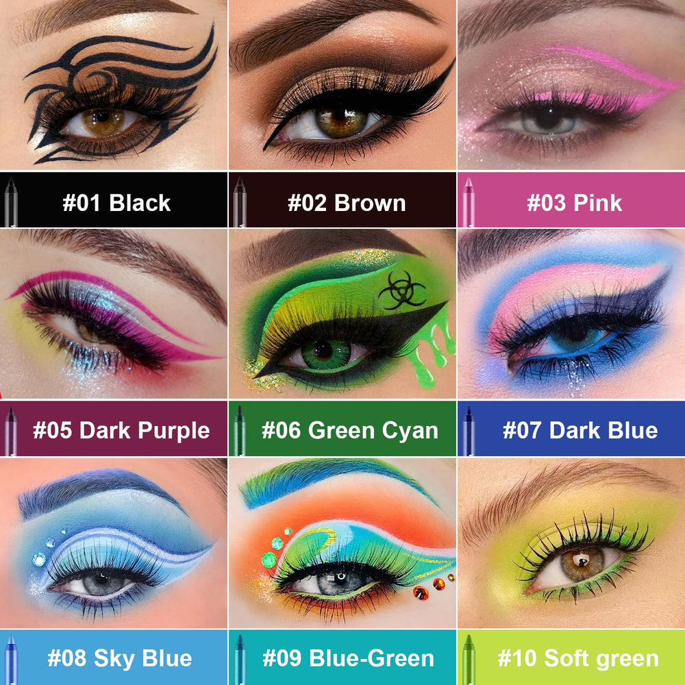 Meilury waterproof eyeliner swatch demonstrates smudge-proof wear