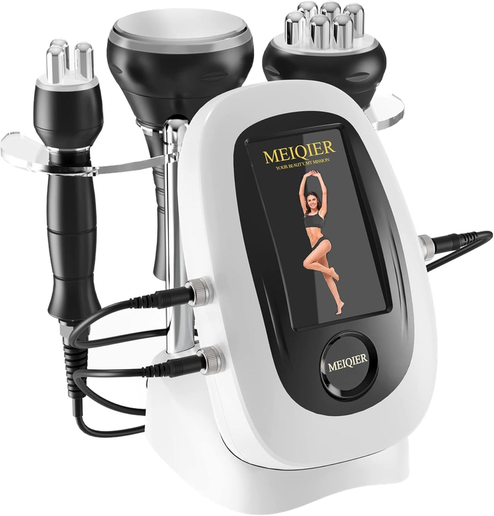 MEIQIER cellulite device touchscreen control enables easy at-home skincare sessions.