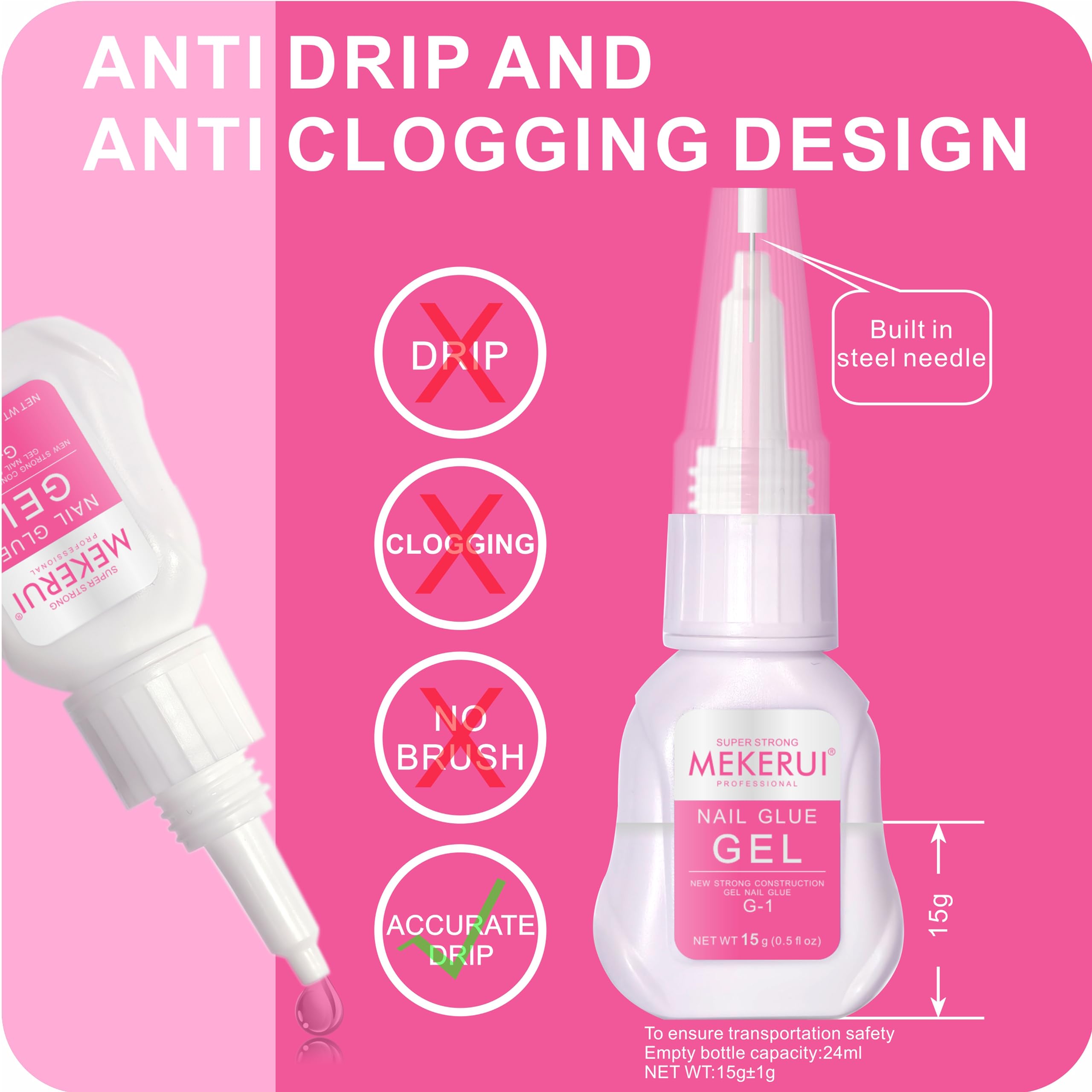MEKERUI Thick Gel Formula stays in place, reducing mess during application