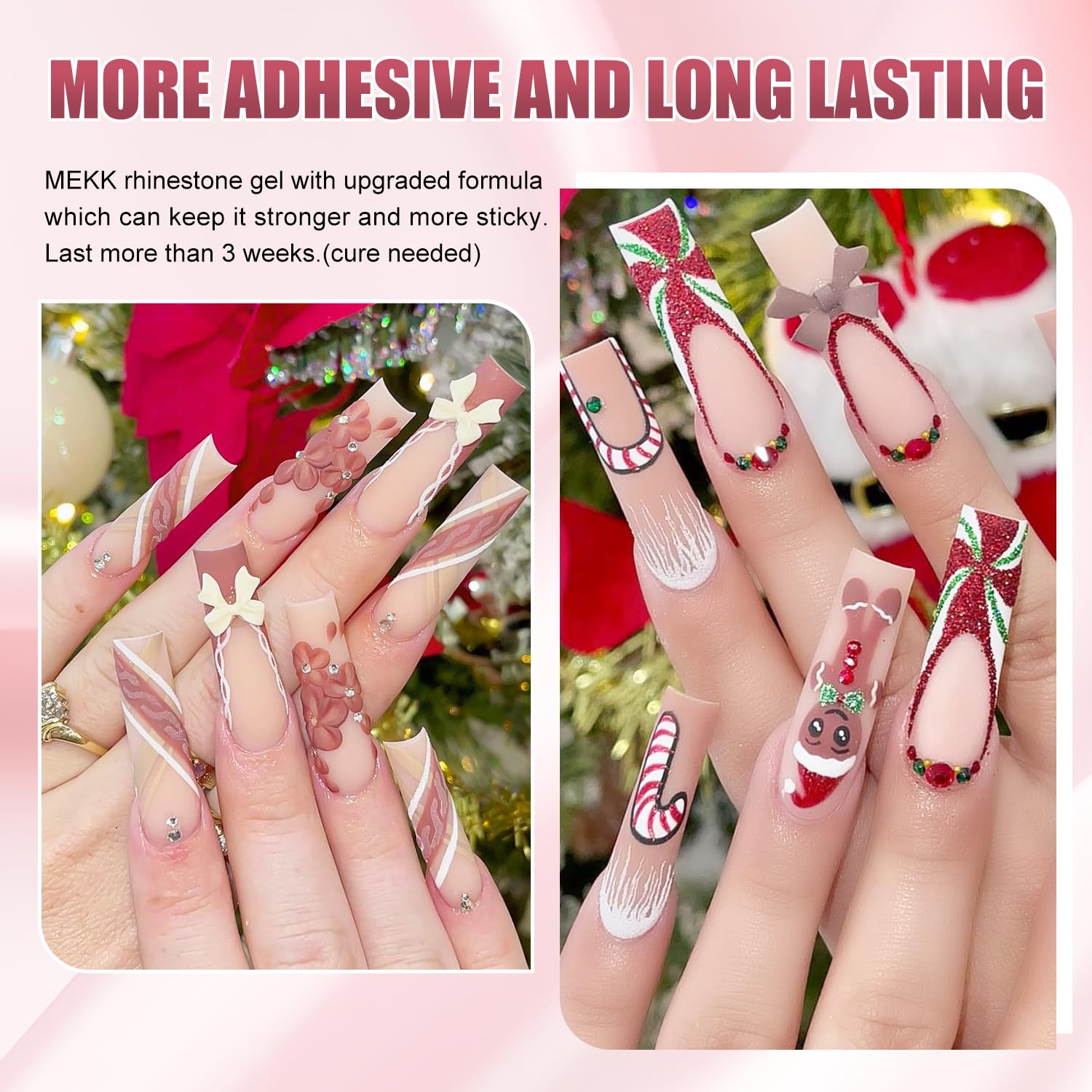 Professional nail artist using MEKK glue in bulk tube for designs