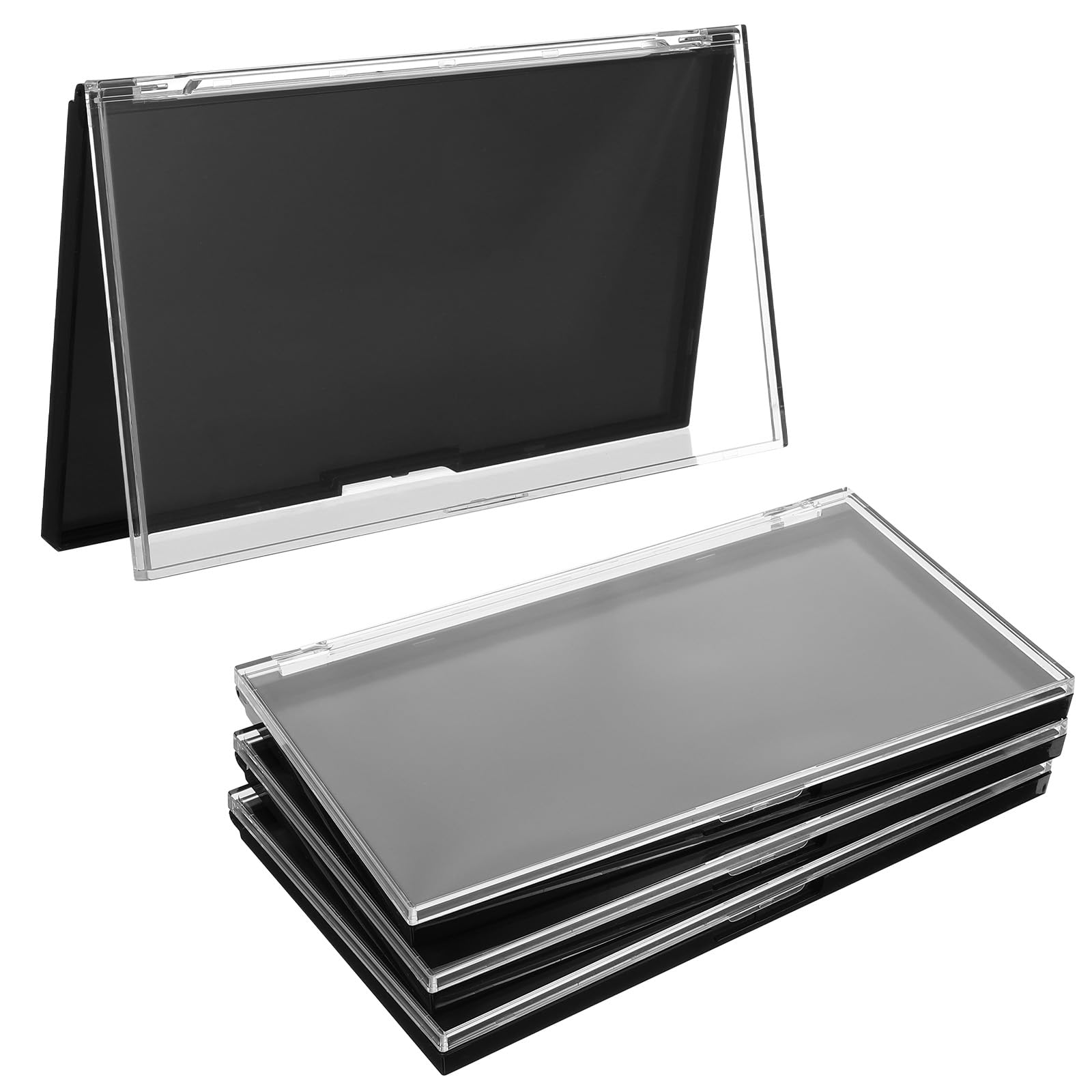 Mekueeex magnetic makeup palette with clear top for quick shade visibility.