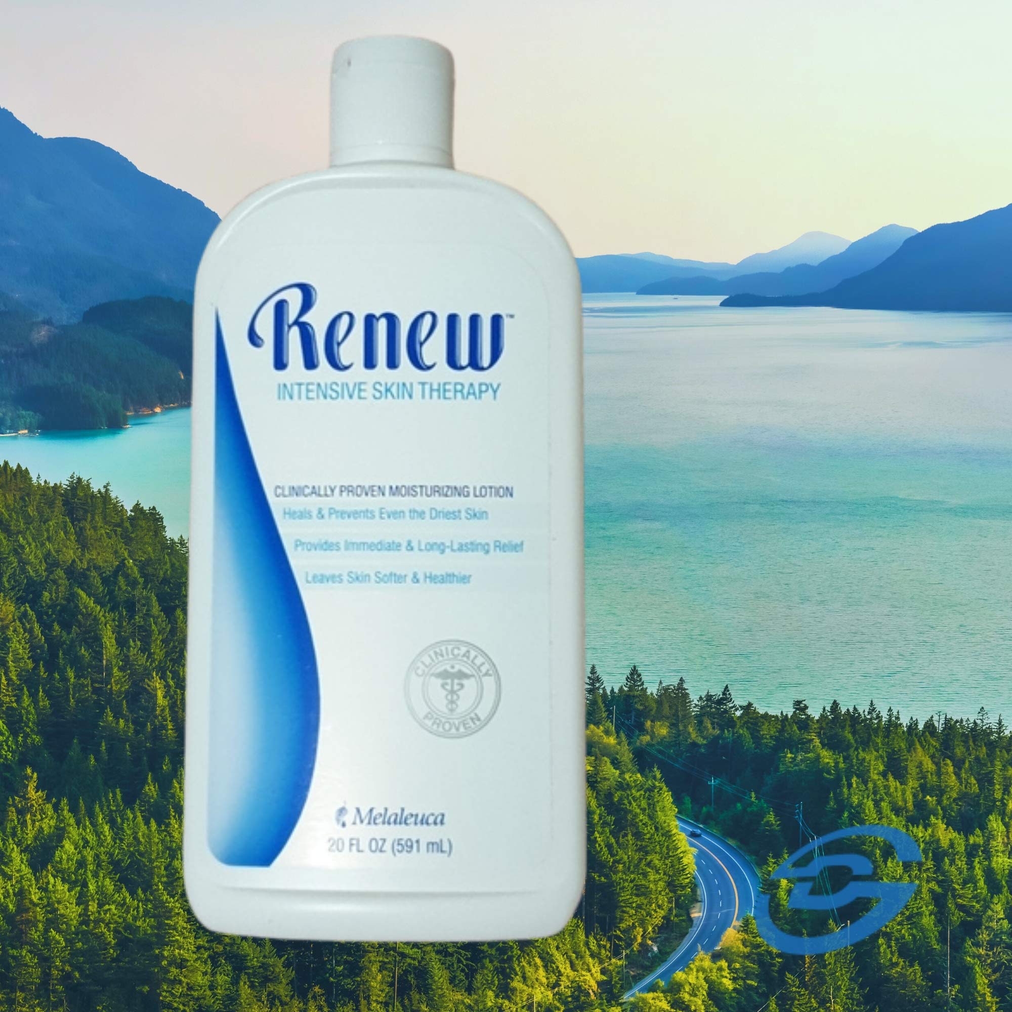 Melaleuca Renew bottle in sensitive-skin context with gentle care