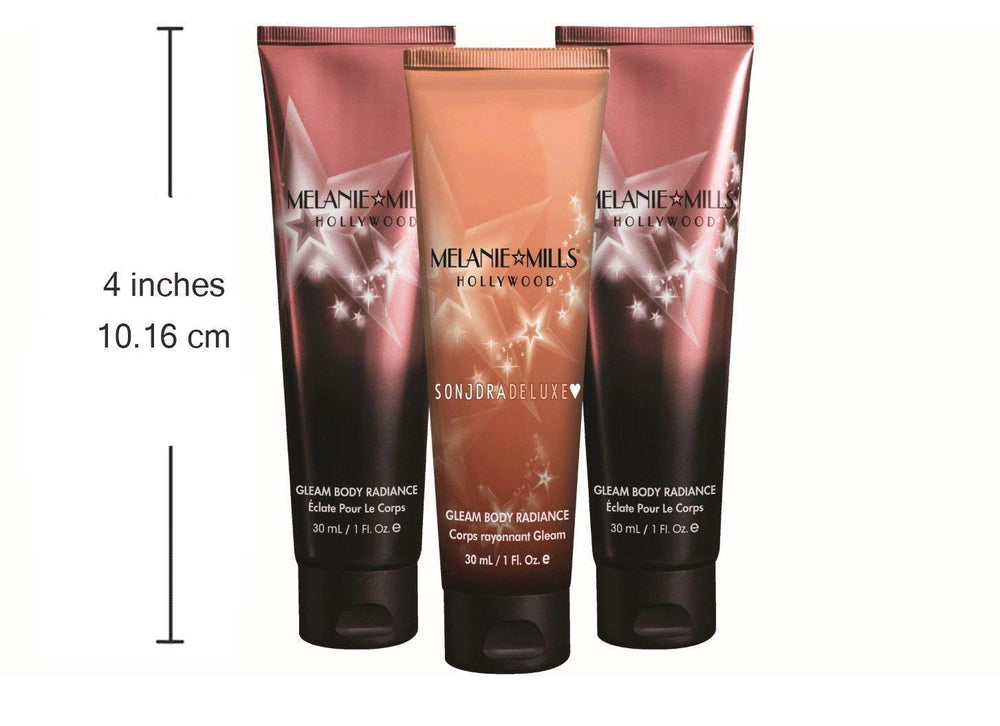 Melanie Mills Hollywood Gleam on the Go night glow shows lasting warmth