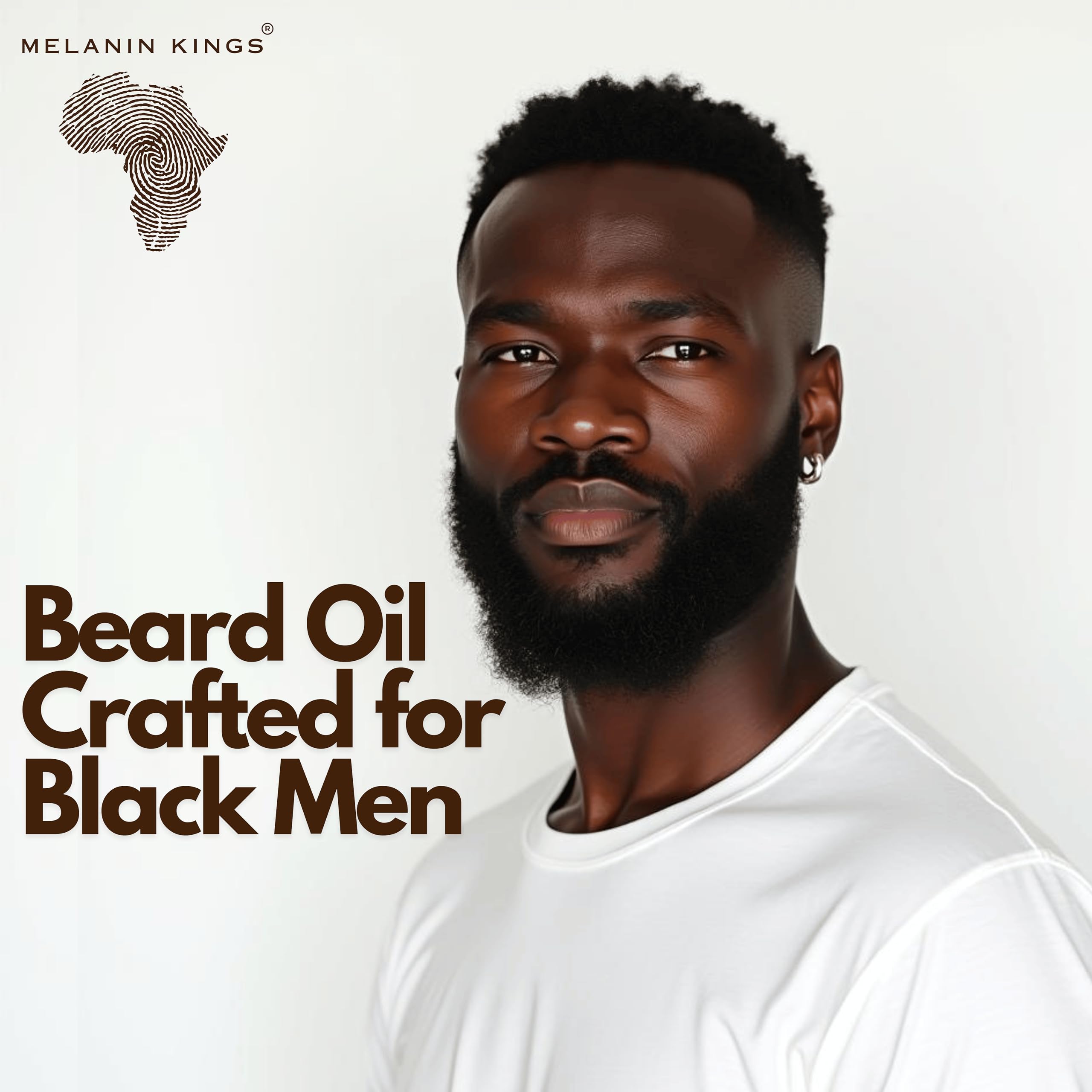 Melanin Kings beard oil dropper pouring for easy daily application