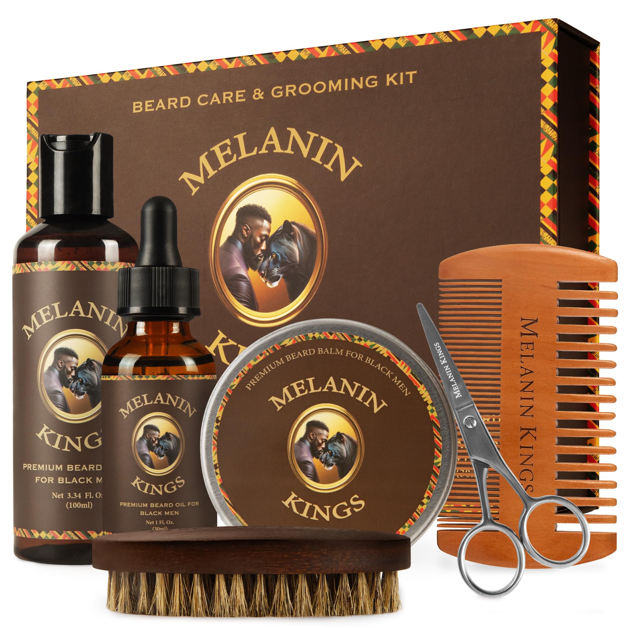 Melanin Kings beard wash bottle pour for a refreshed beard and skin