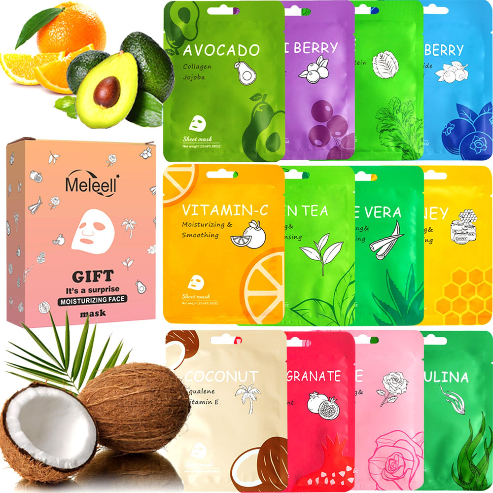 Meleell silk mask with kale and vitamin C for brightening and hydration