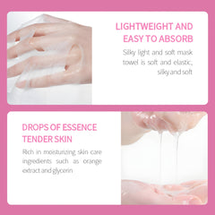 Meleell hydrogel mask application shot showing smooth, even coverage