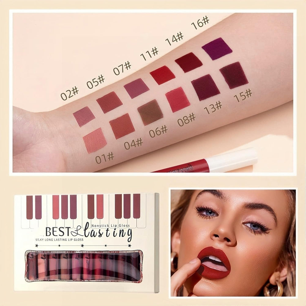 Melemando matte lipstick applies smoothly for comfortable, even coverage.