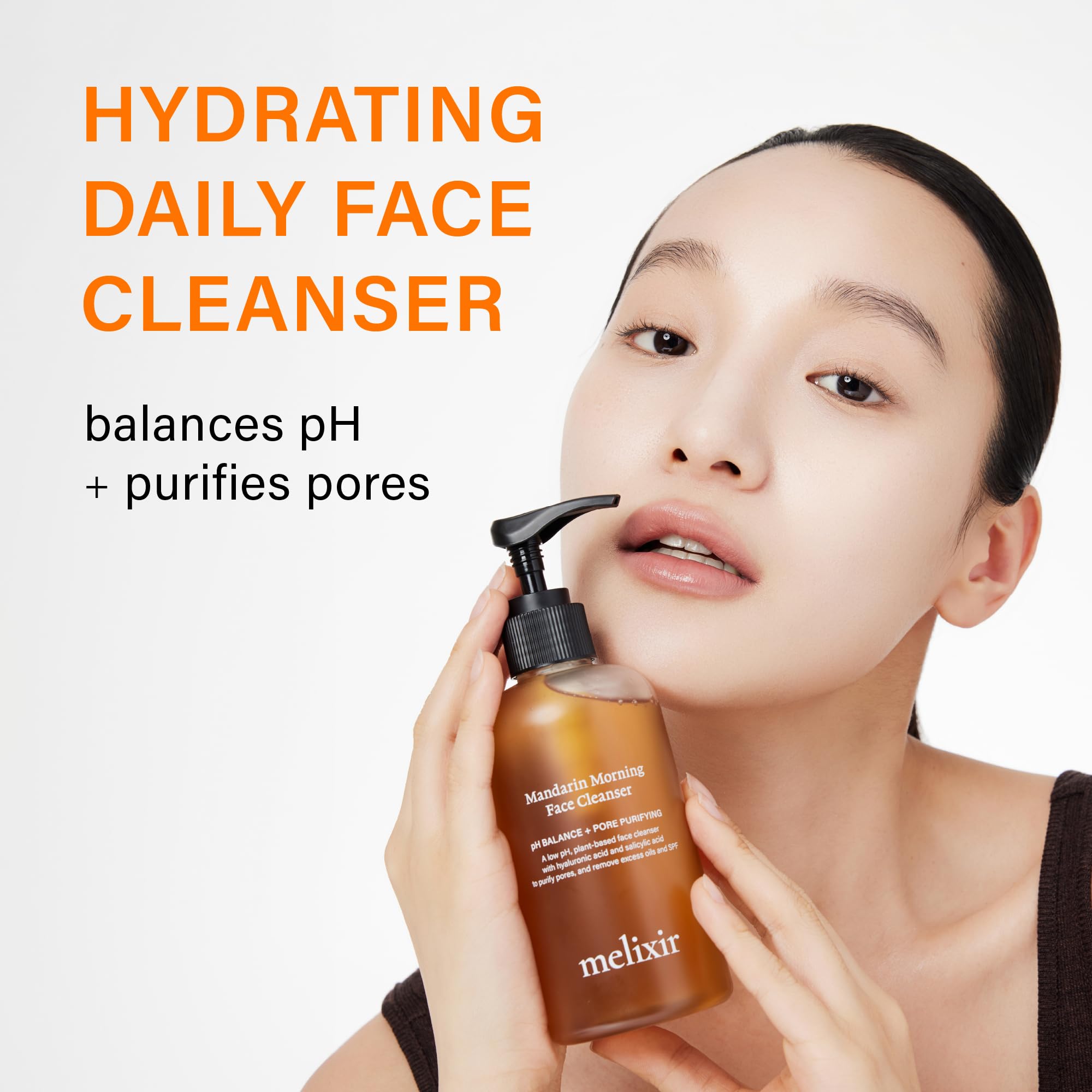 Melixir hyaluronic acid cleanser hydrates while purifying pores.