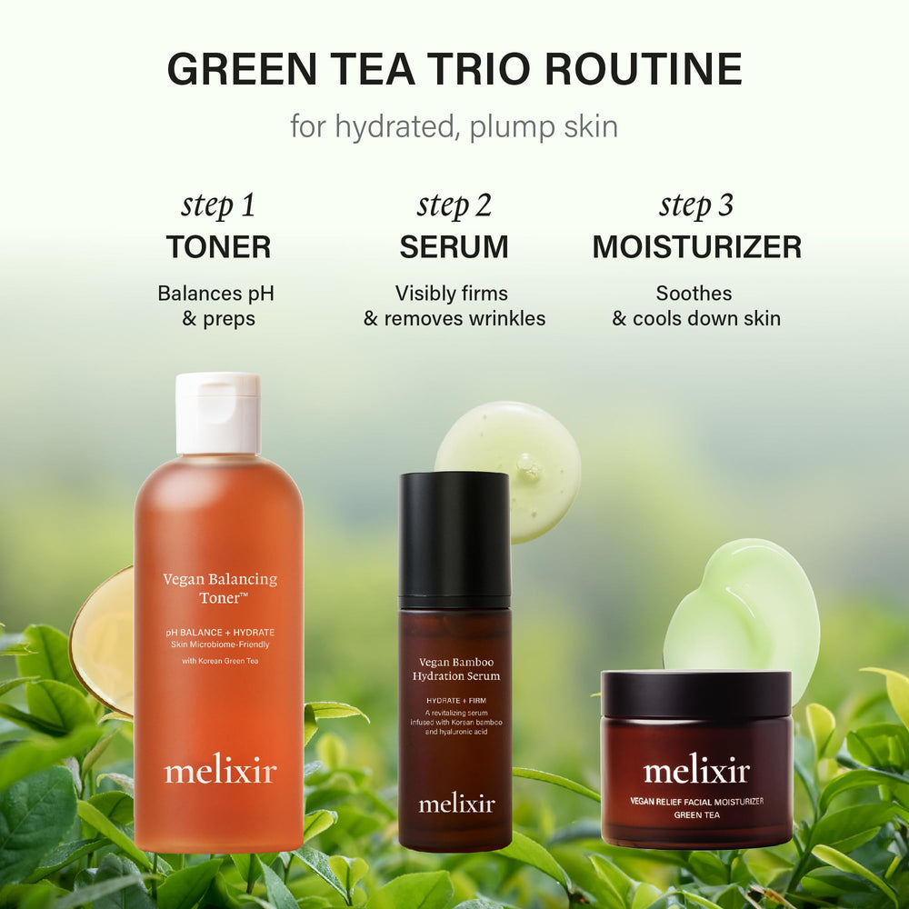 Melixir Vegan Relief Facial Moisturizer suitable for morning and night routines.