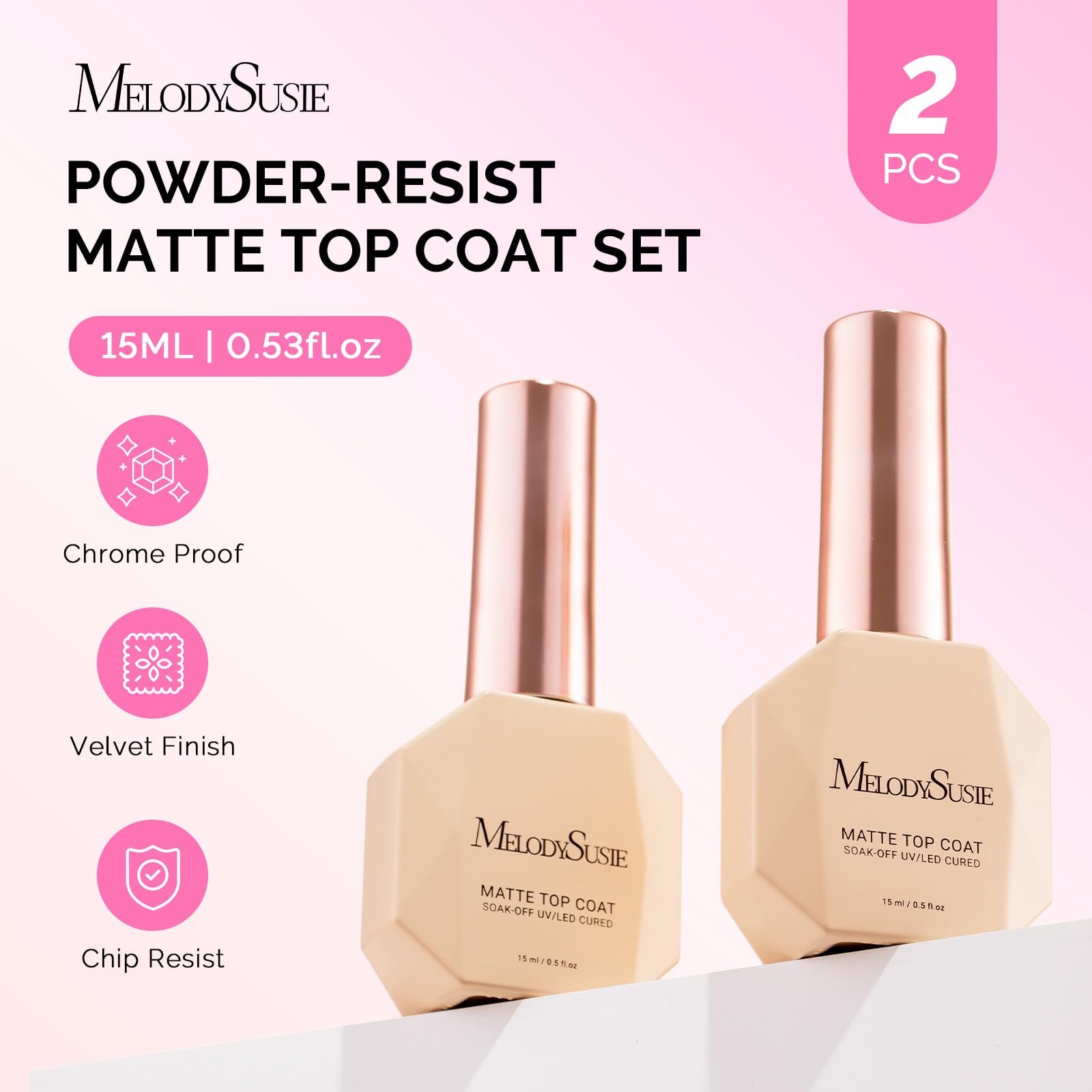 MelodySusie low-residue removal minimizes buffing after wear.