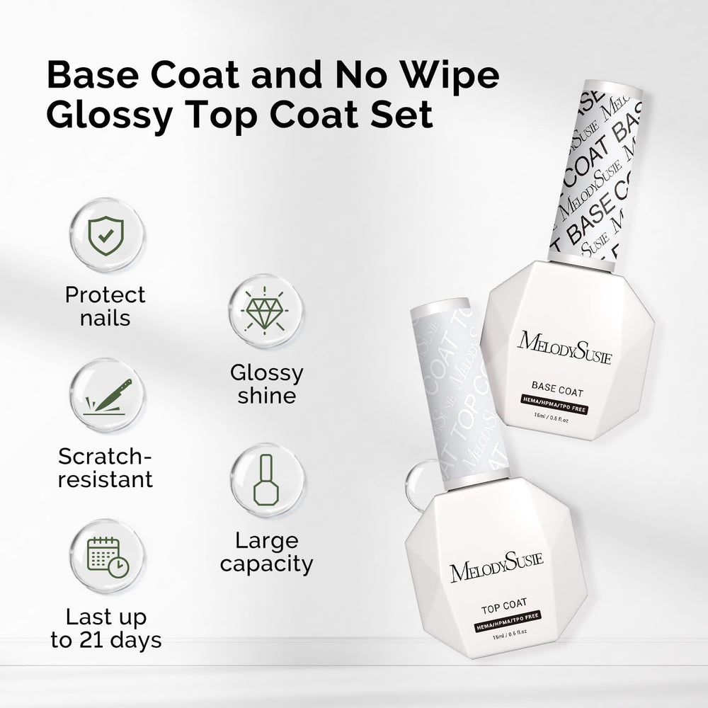 MelodySusie 2-pack gel base and top set for salon or home use