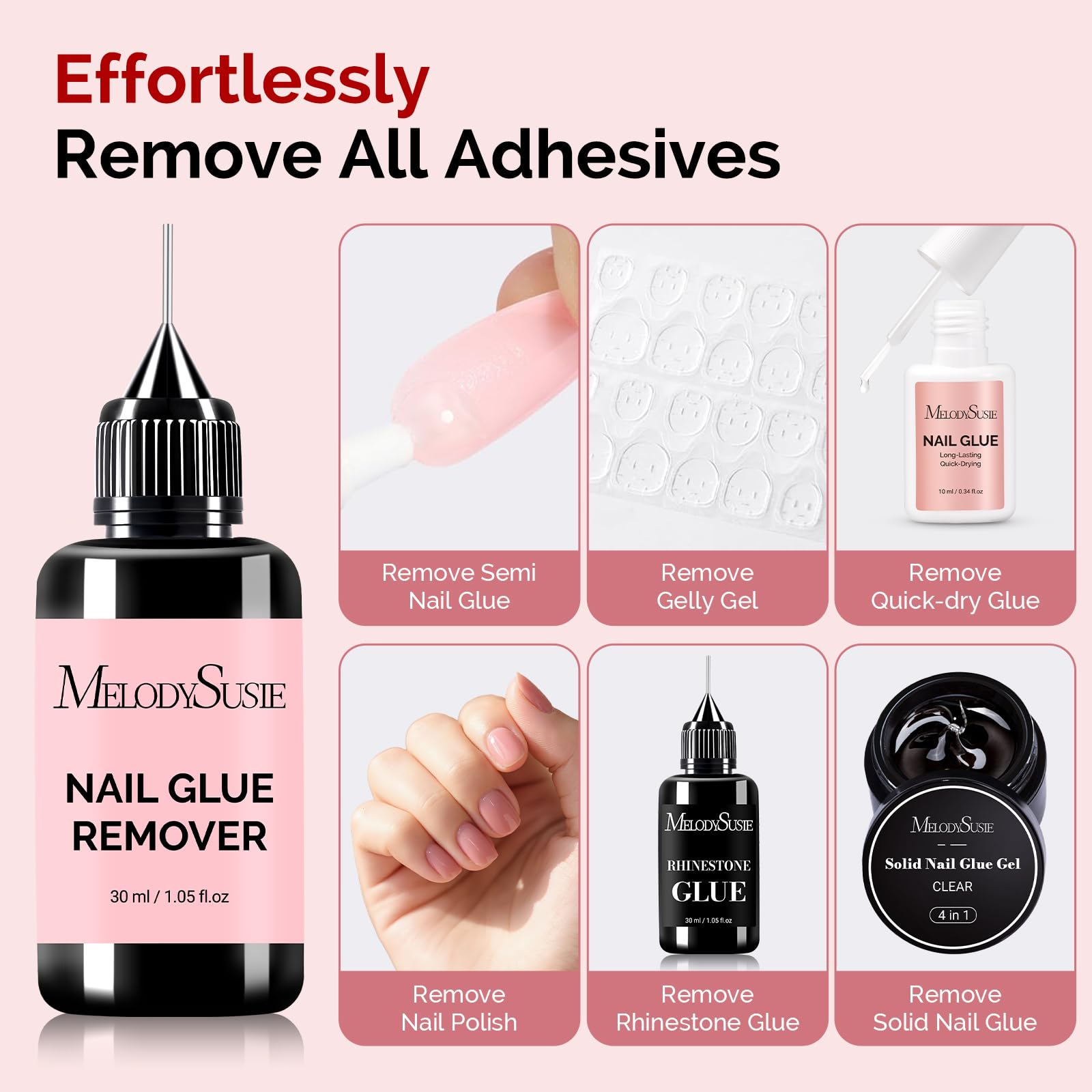 Two portable 30ml bottles packaged for on-the-go nail care.
