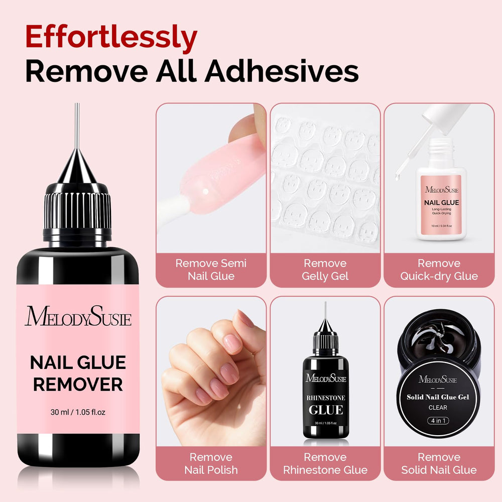 Two portable 30ml bottles packaged for on-the-go nail care.