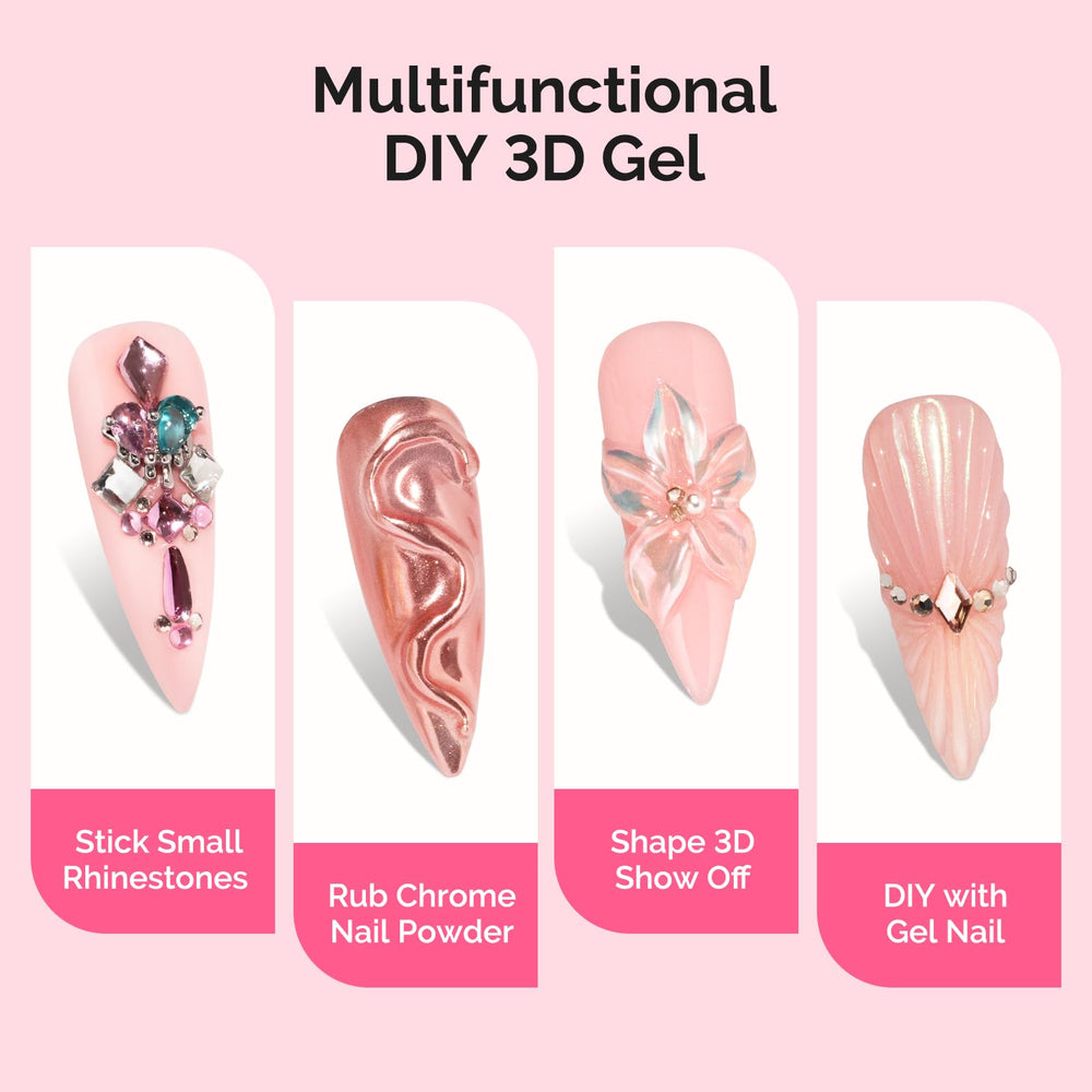MelodySusie 3D gel nail art sculpting patterns for effortless creative designs.
