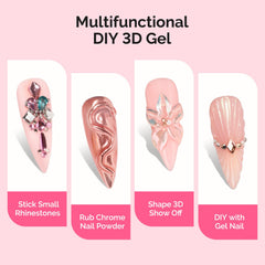 MelodySusie 3D gel nail art sculpting patterns for effortless creative designs.
