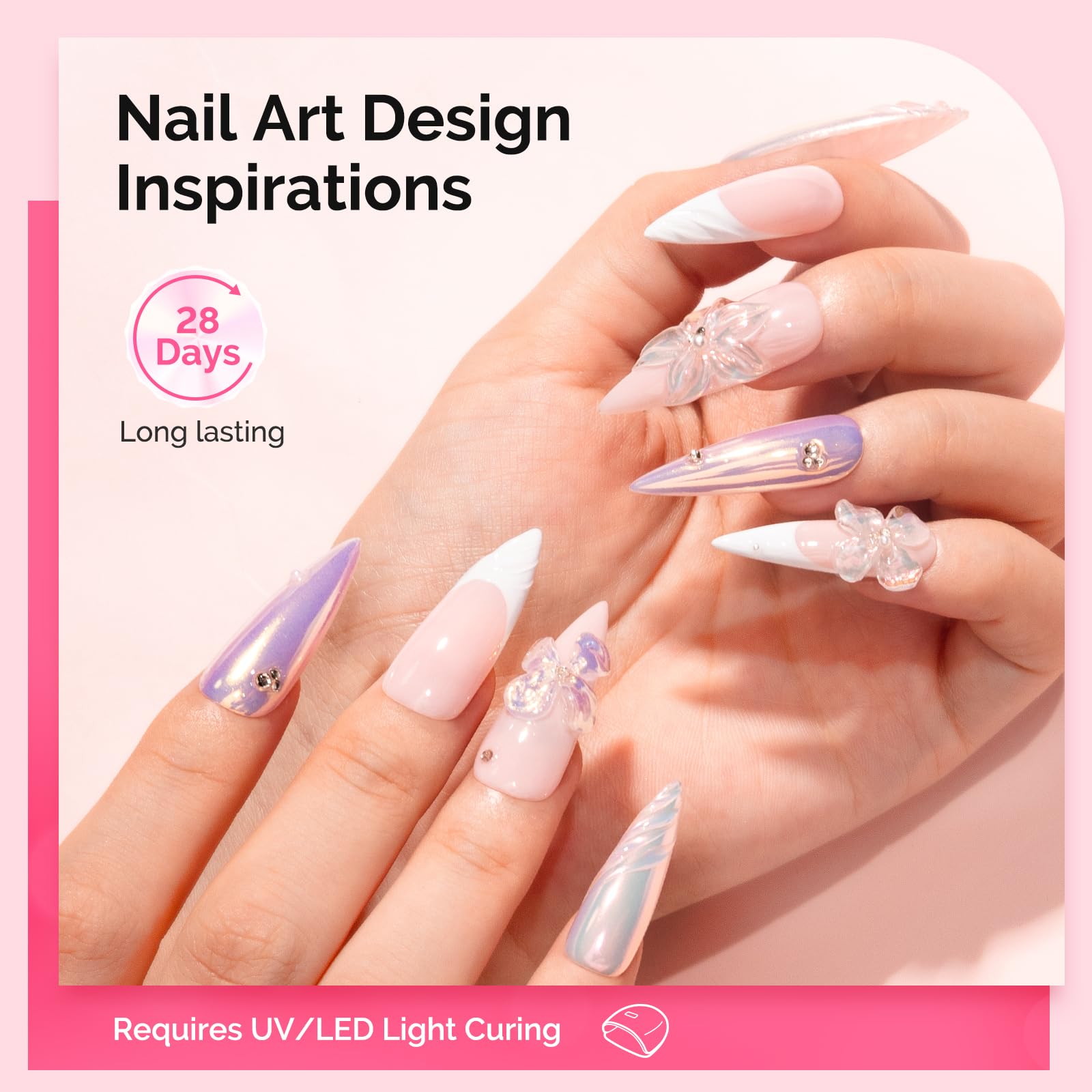 MelodySusie 3D gel cures under UV/LED for quick at-home manicures.