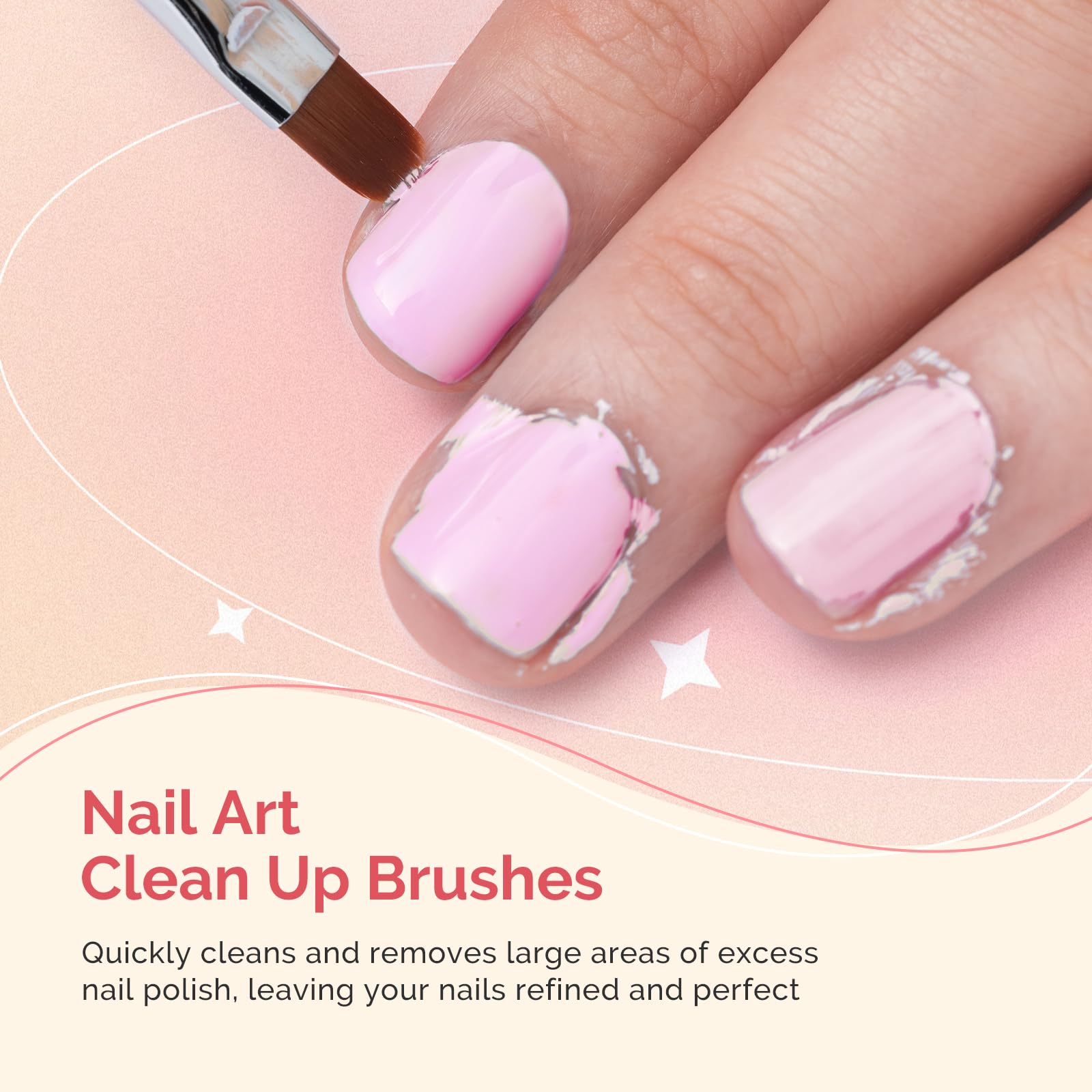MelodySusie angled cleanup brush for precise between-nail cleaning