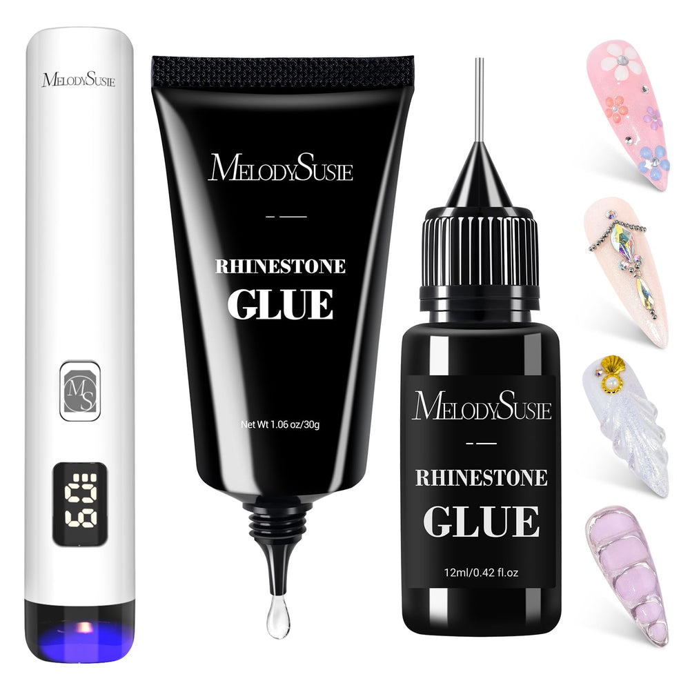 MelodySusie ART01R flash cure light enables rapid gel nail curing for rhinestone designs