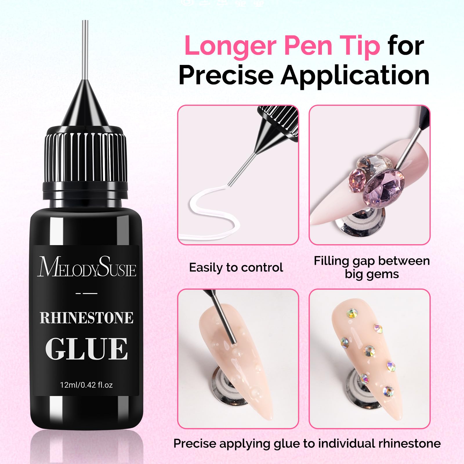 MelodySusie 4-in-1 tool streamlines precise nail art application.
