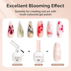 MelodySusie Blooming Gel borderless bloom enables seamless nail art.