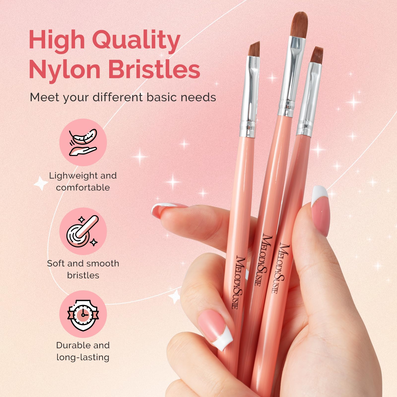 MelodySusie brush in use for precise polish cleanup and application