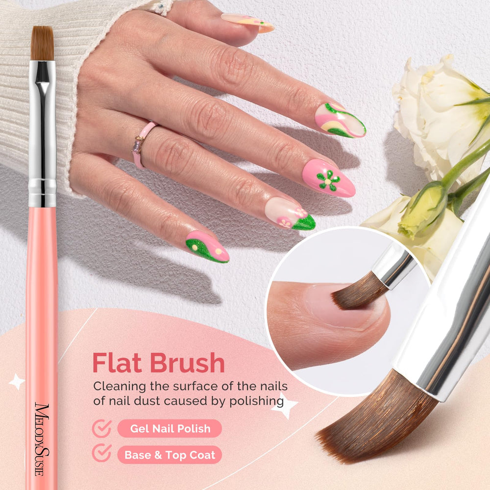 MelodySusie ergonomic handle brush reduces hand fatigue during manicure