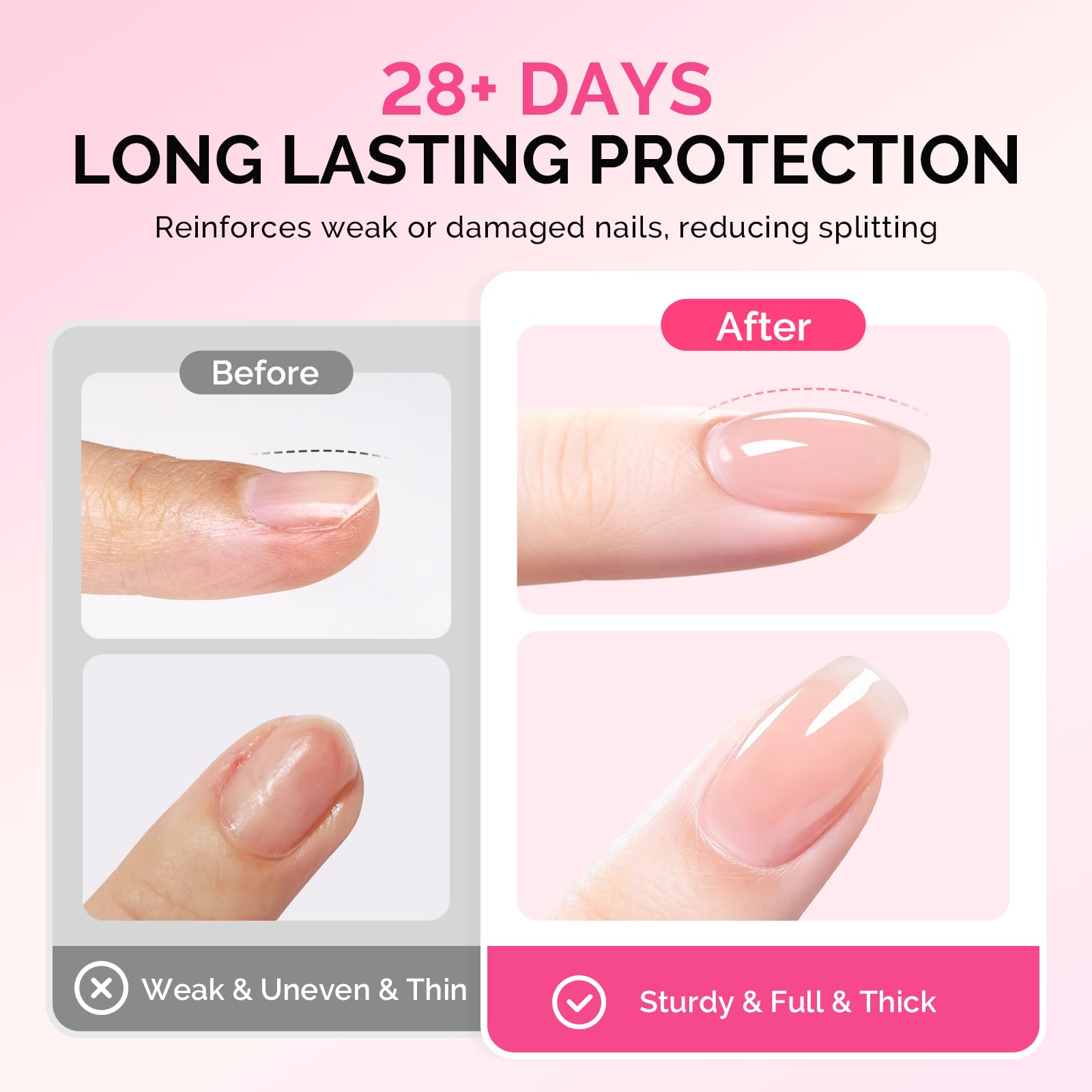 MelodySusie builder gel used to build nail apex for added strength.