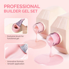 MelodySusie builder gel brush-and-bottle combo simplifies three-step application.