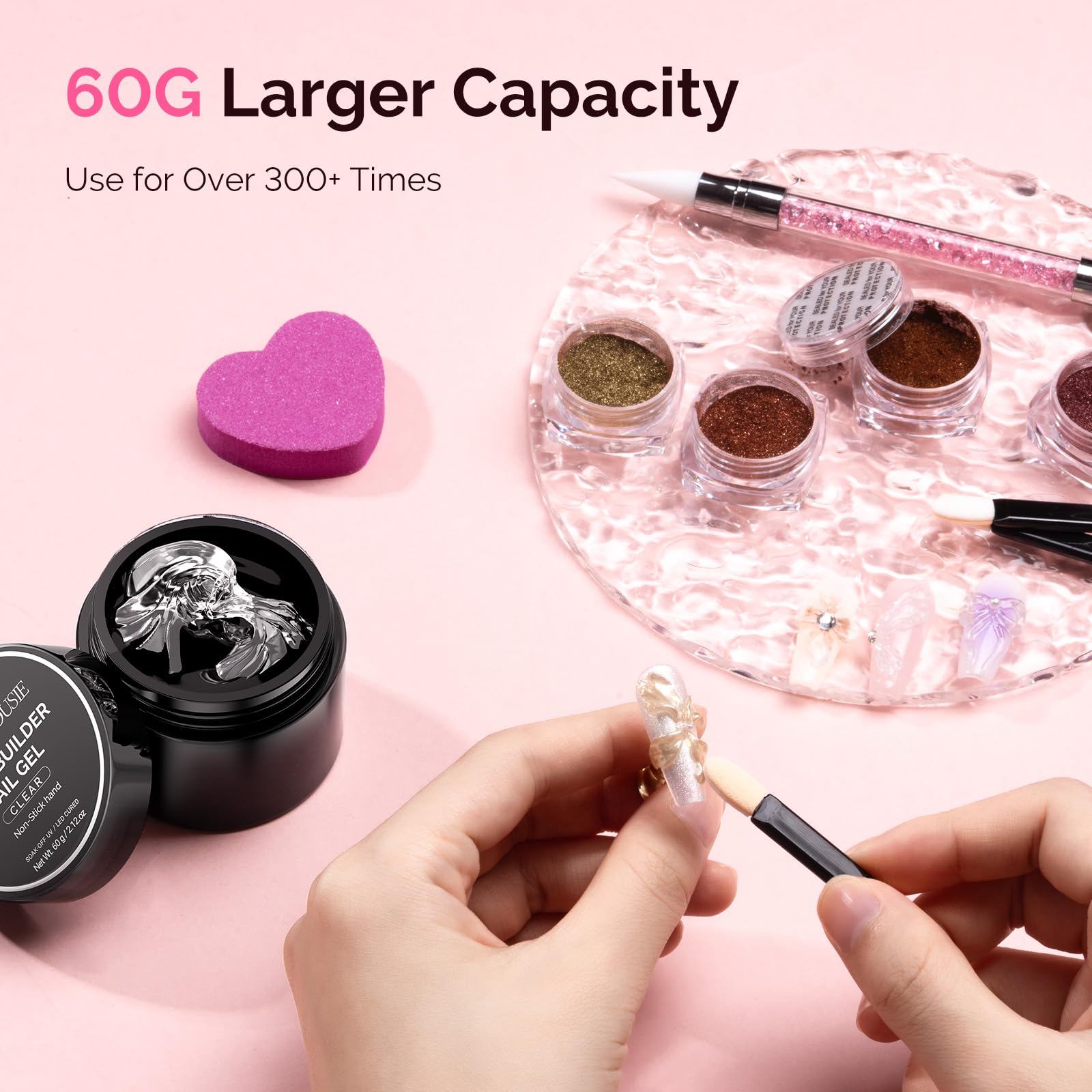MelodySusie chrome nail powder set adds shimmering metallic accents