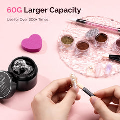 MelodySusie chrome nail powder set adds shimmering metallic accents