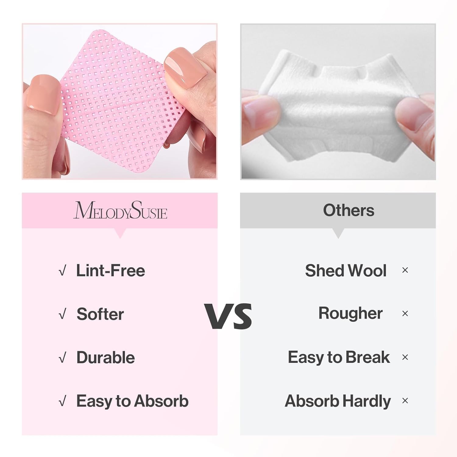 MelodySusie wipes suitable for cleaning tweezers and phone screens after use.