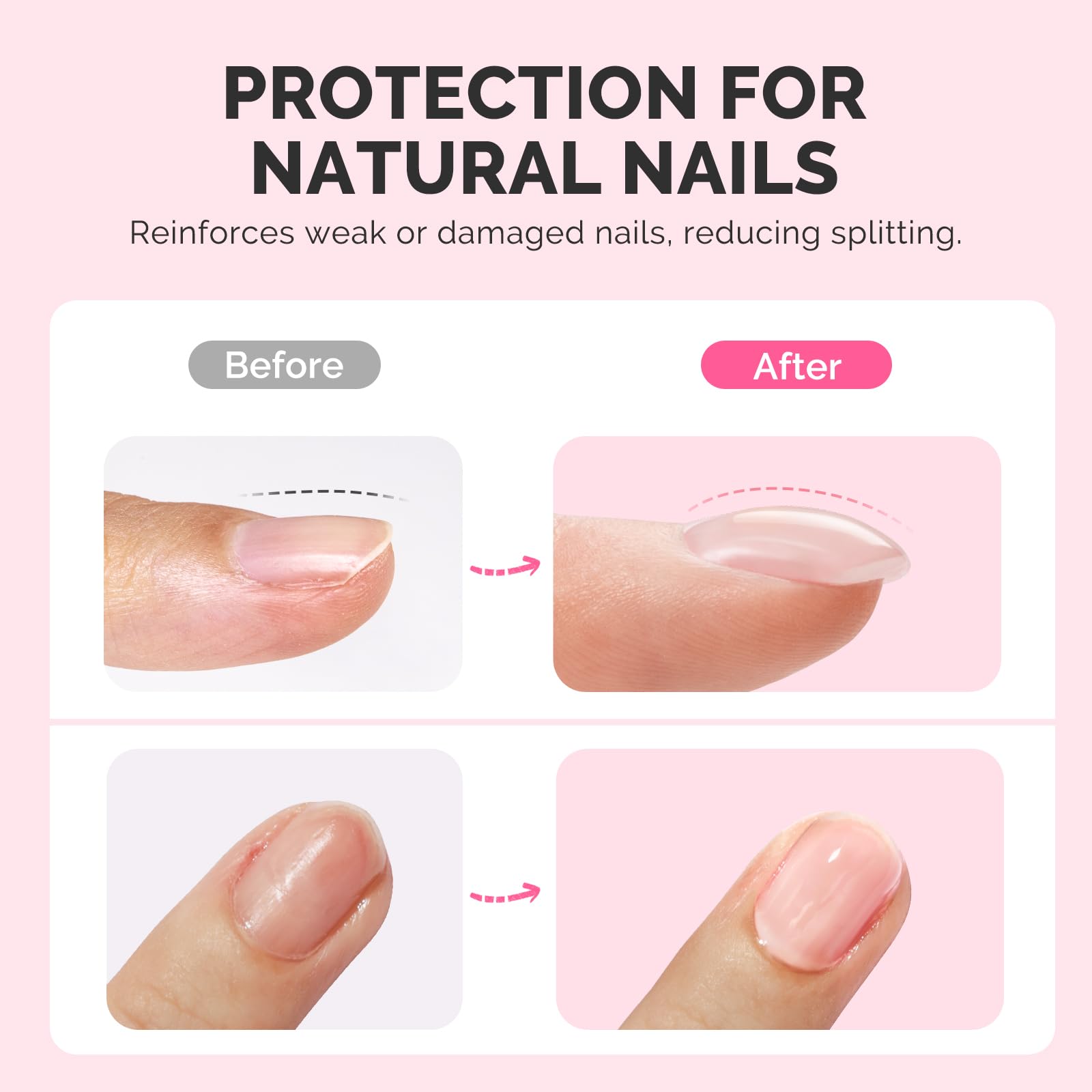MelodySusie Clear Builder Gel brush-on application for smooth, self-leveling nails.