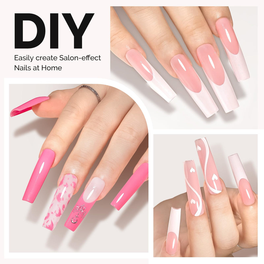 MelodySusie crystal-clear tips stay pristine through multiple fills