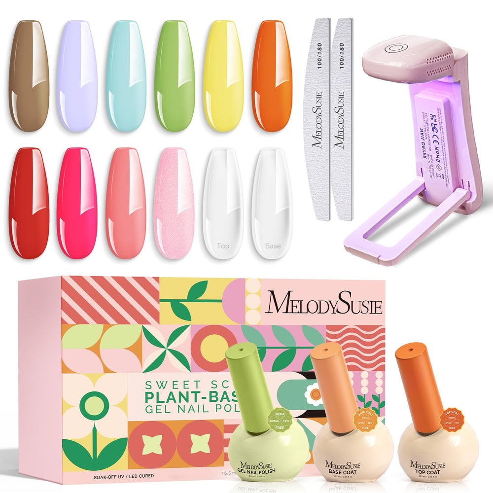 MelodySusie dopamine 10-color gel set for bold at-home manicures.