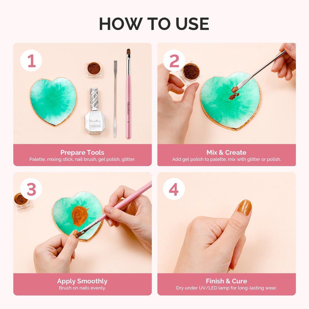 Easy-clean non-porous surface of MelodySusie resin palette for quick cleanup
