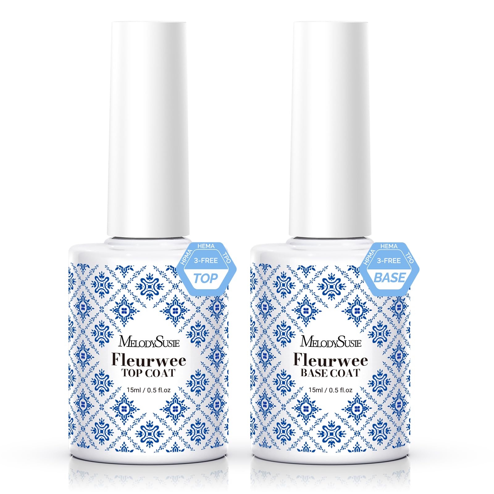 MelodySusie Fleurwee base coat bottle for long lasting adhesion and smooth application