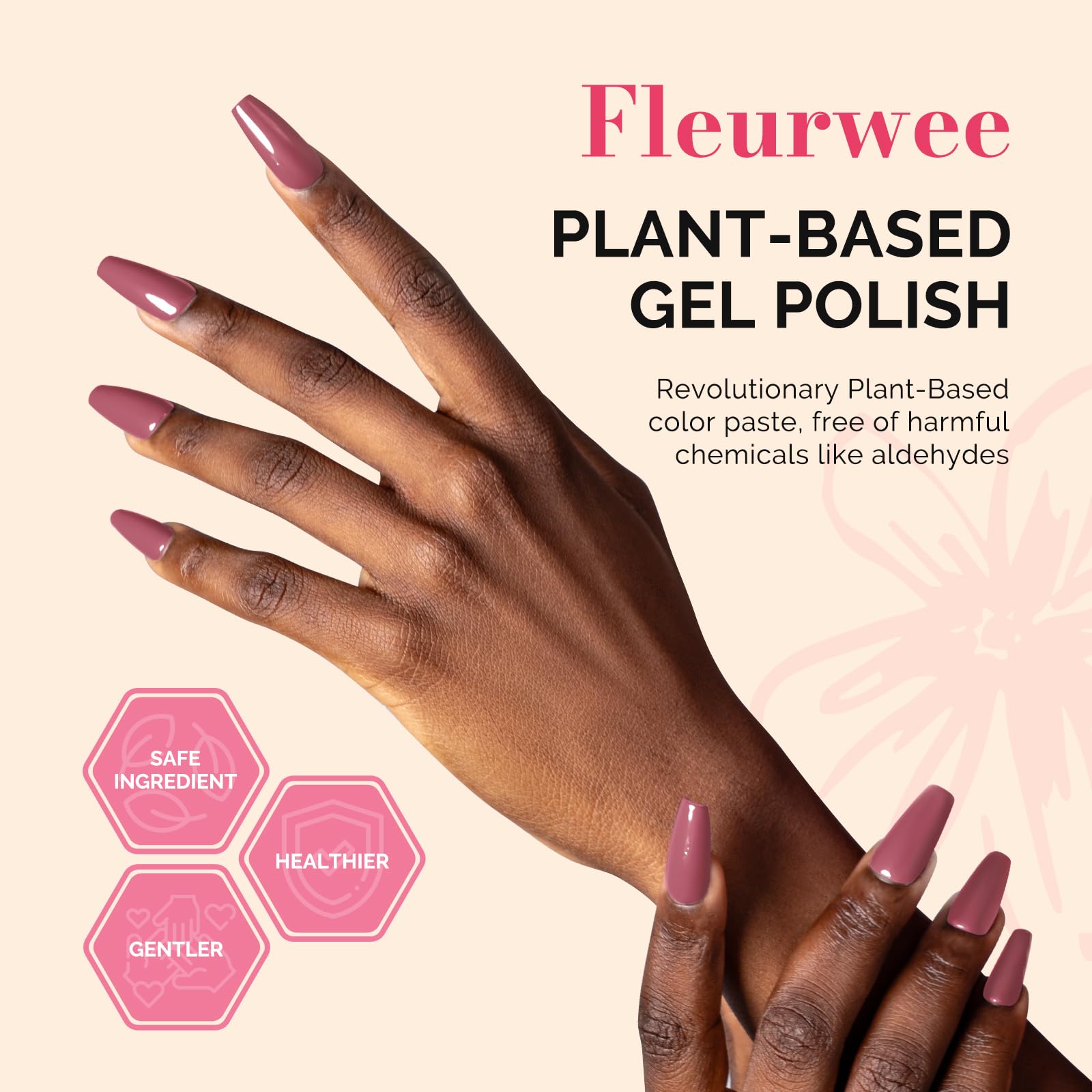 MelodySusie Fleurwee curved brush applying gel for smooth, even coverage