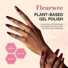 MelodySusie Fleurwee curved brush demonstrates easy, smooth application on nails.