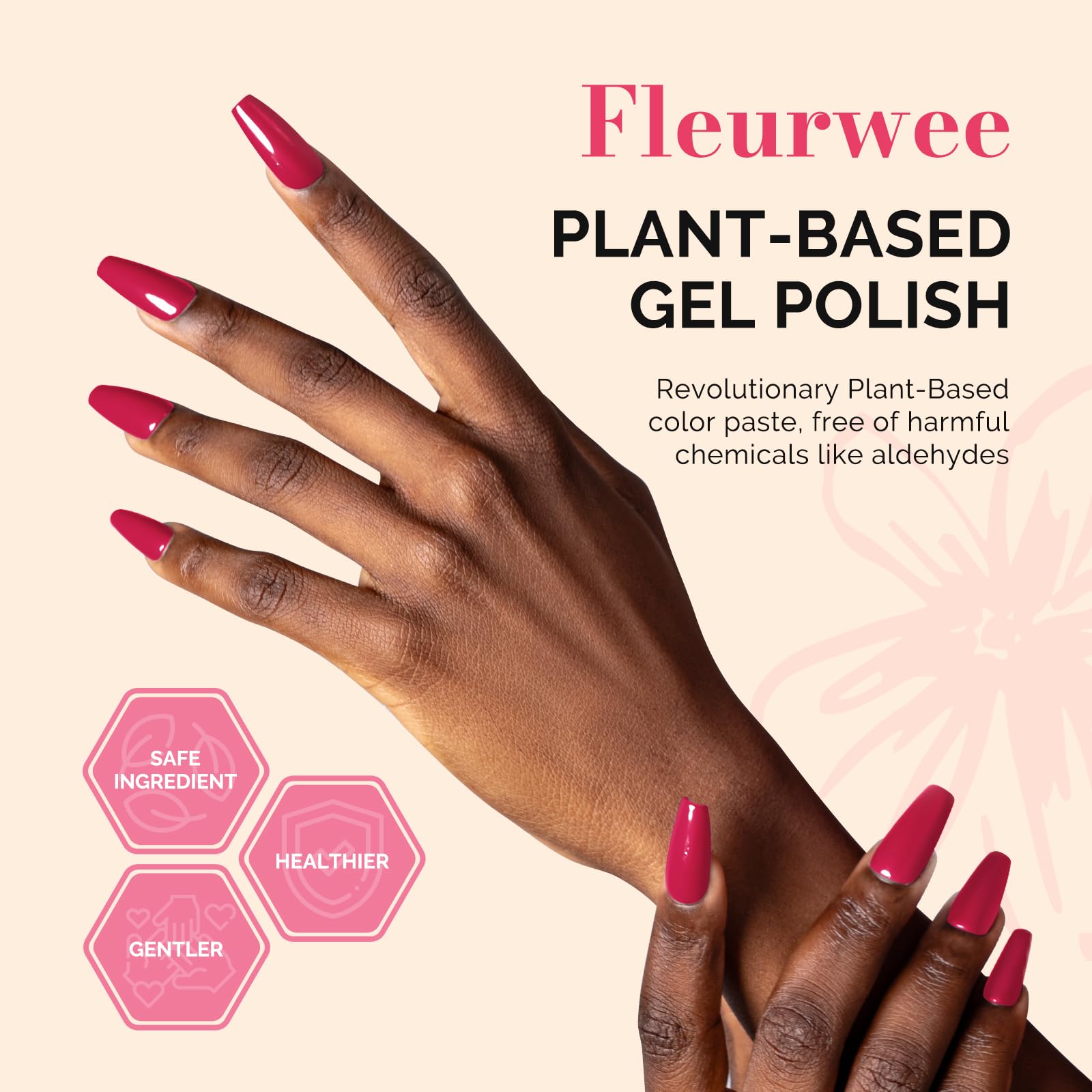 MelodySusie Fleurwee curved brush enables smooth, even coverage for a flawless finish