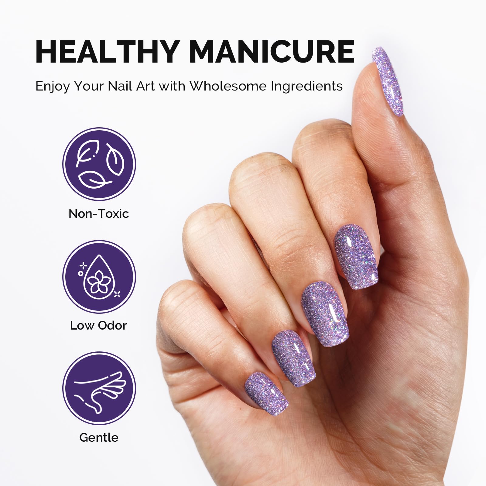 MelodySusie Galaliver glitter gel applies smoothly for long lasting sparkle