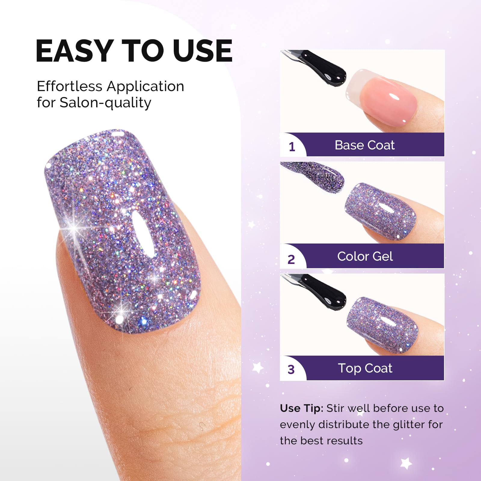 MelodySusie Galaliver UV LED cured polish provides quick, durable shine