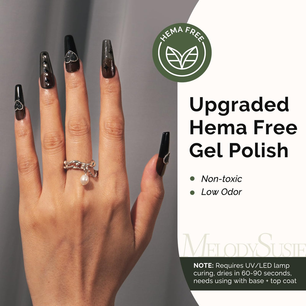 MelodySusie gel polish brush applying smooth, even color for a flawless manicure.