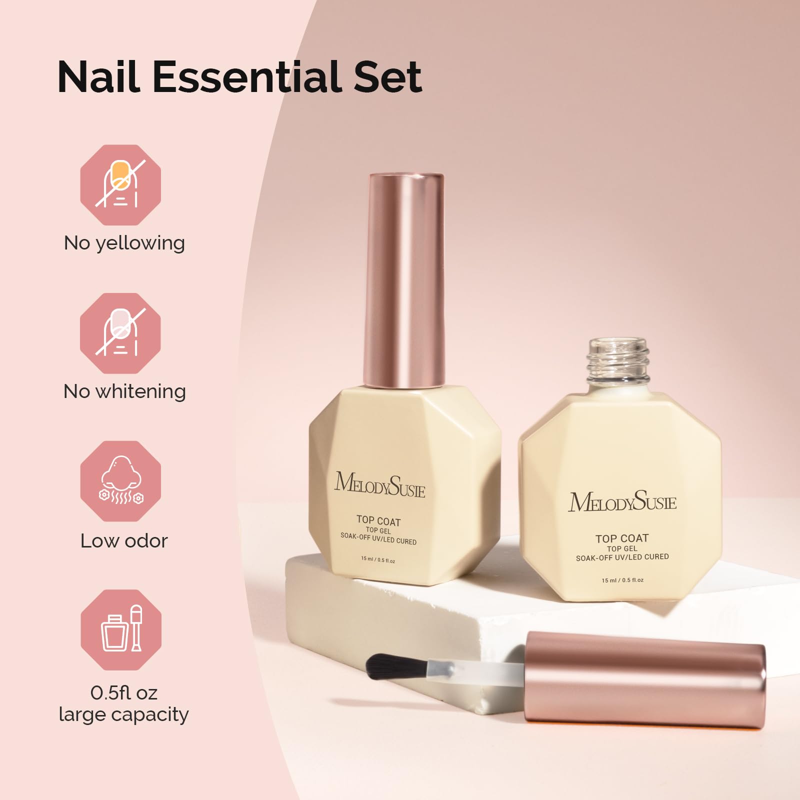 MelodySusie compatibility across gel polish, extensions, and nail surfaces for versatile use.