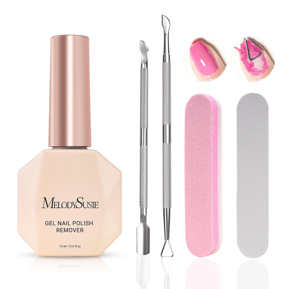 MelodySusie gel nail remover bottle for quick at-home polish lifting