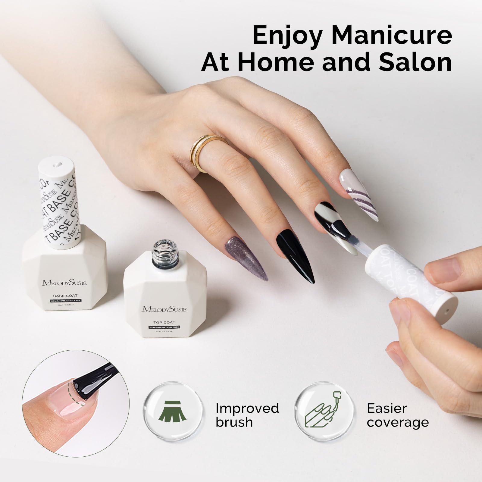 MelodySusie nails with a durable glossy top coat shine