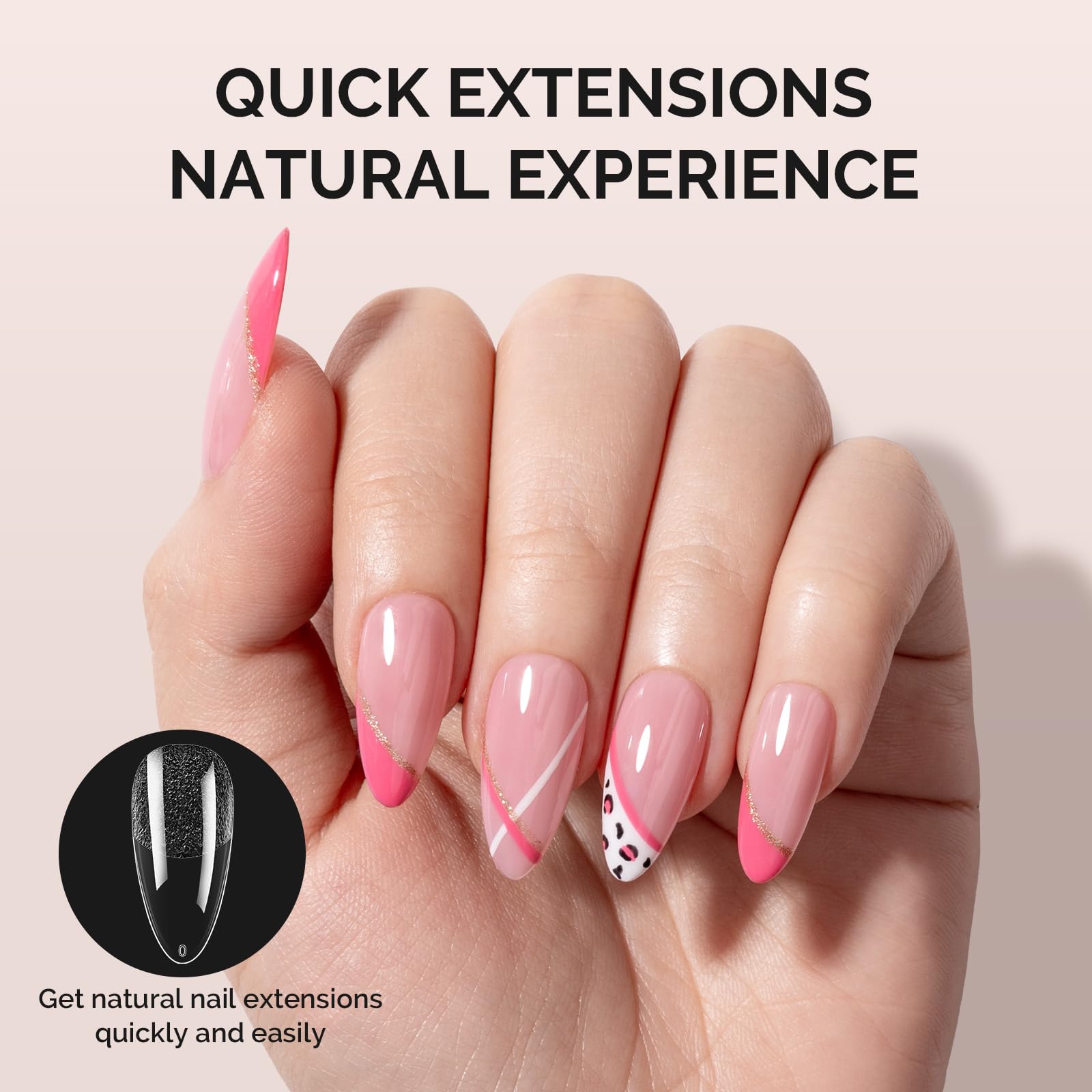 MelodySusie half-matte finish tips enhance adhesion for easier, snug application.